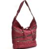 Dasein Gold-Tone Quilted Hobo Bag, Handbag with Front Zipper Decoration